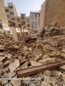 تخریب ساختمان در تهران با روش دستی