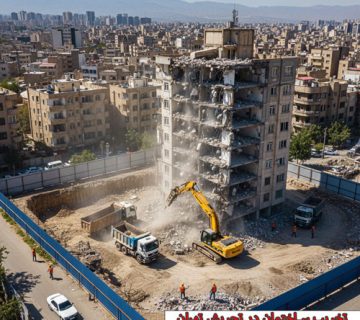 تخریب ساختمان در تجریش تهران
