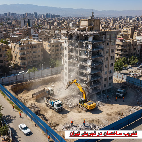 تخریب-ساختمان-در-تجریش-تهران. تخریب ساختمان در تجریش تهران